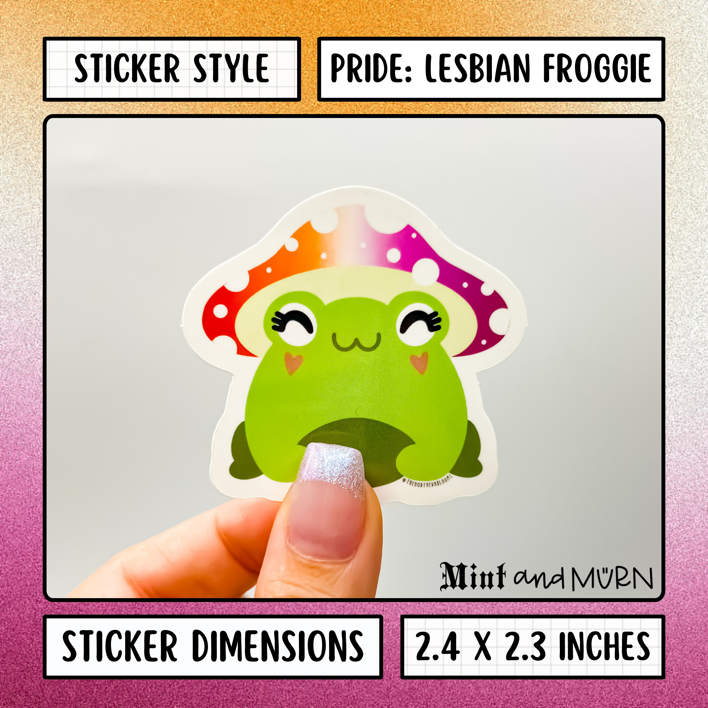 lesbian pride froggie