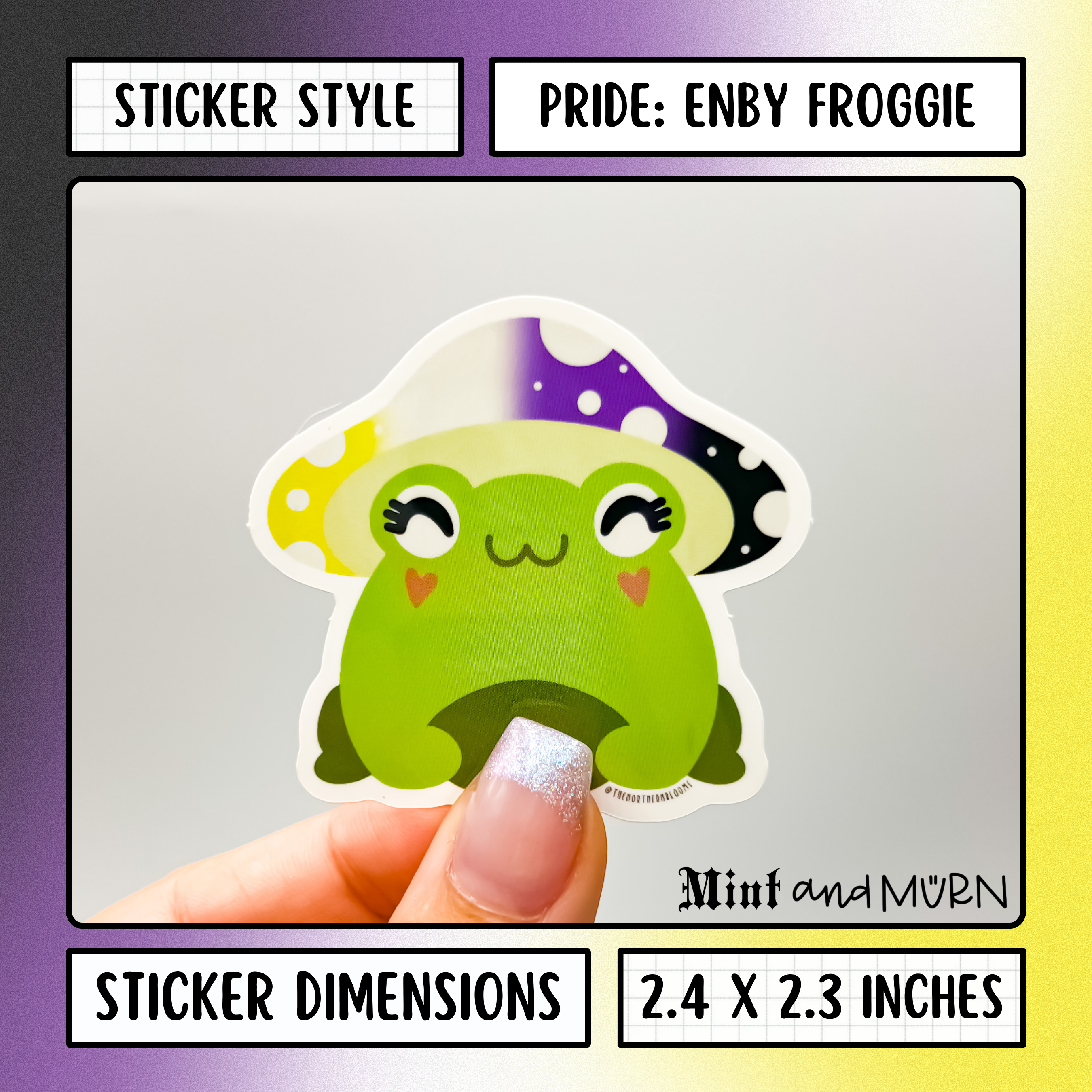 enby pride mushie