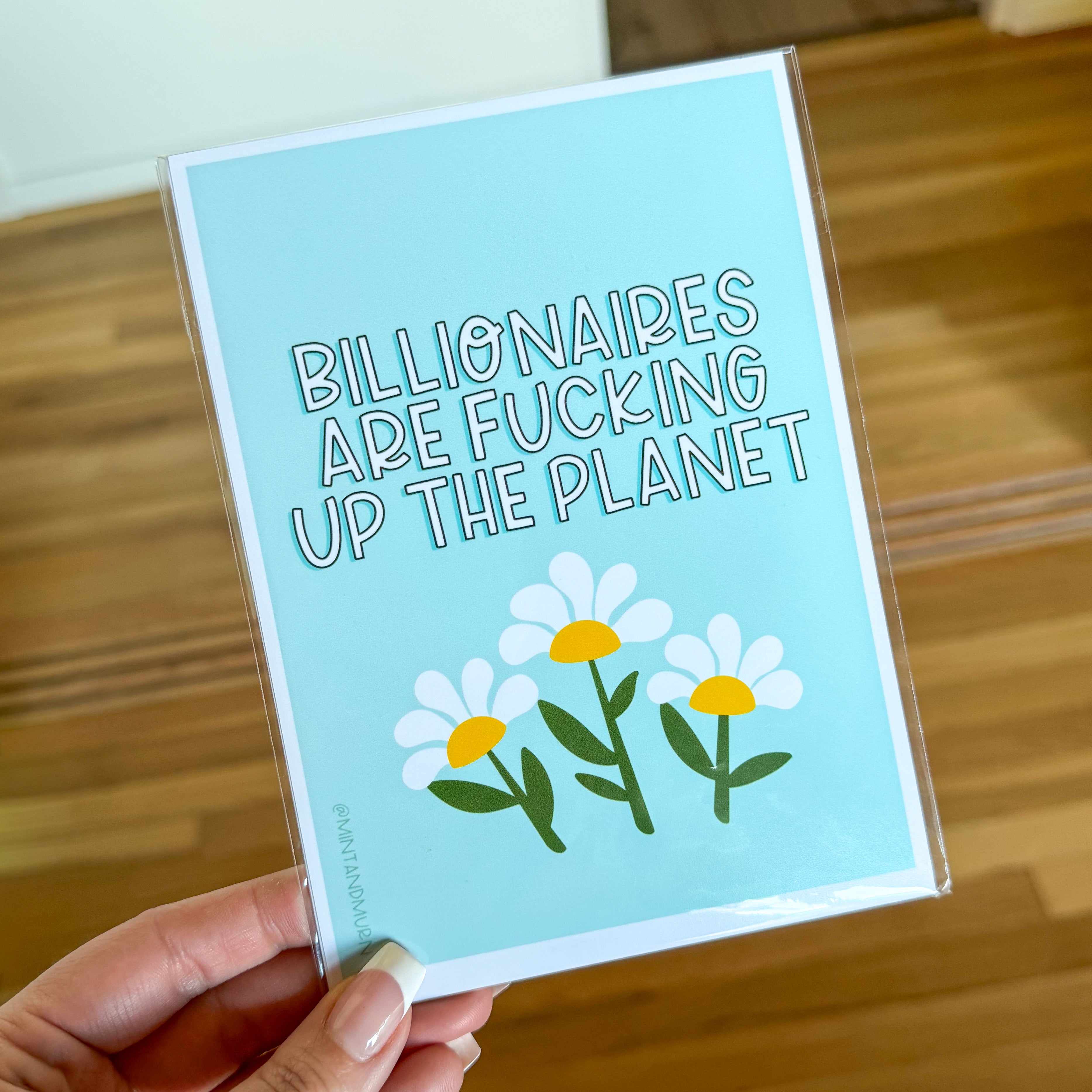 f*ck billionaires • 5x7 print